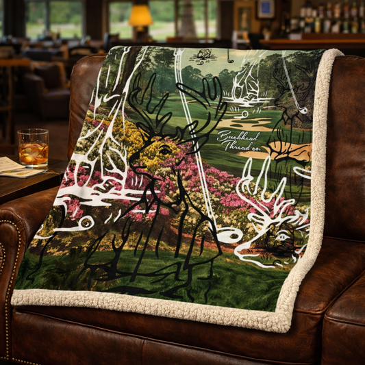 Spring Fairway Sherpa Blanket